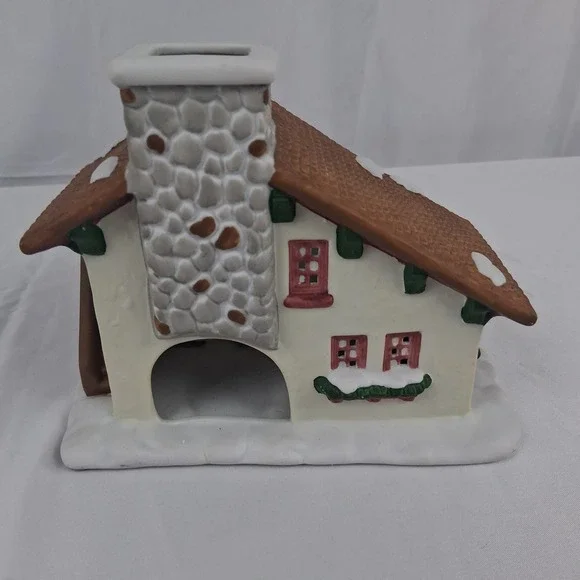 PartyLite Edelweiss Alpine Village Christmas Candle Holder Very Good Condition - Picture 3 of 8